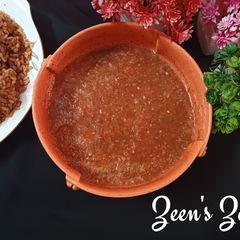 A picture of Middle Eastern Salsa or Arabic spicy Tomato Dip.