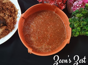 A picture of Middle Eastern Salsa or Arabic spicy Tomato Dip.