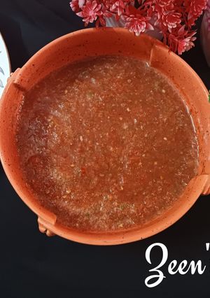 A picture of Middle Eastern Salsa or Arabic spicy Tomato Dip.