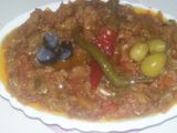 زعلوكة (باذنجان مشوي وفلفل حلو مشوي)