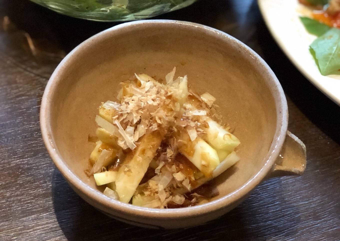 Kohlrabi bonito flake salad