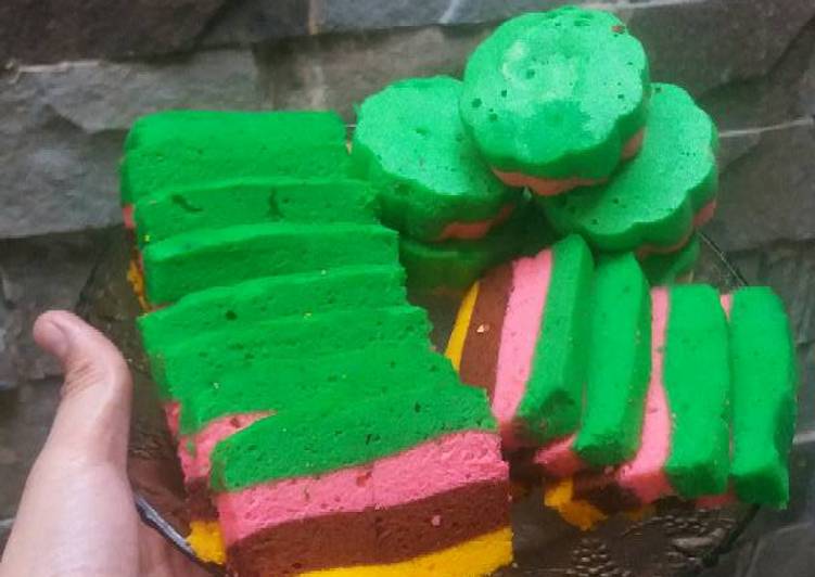 Bolu rainbow kukus empuk