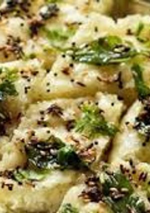 A picture of Suji Dhokla.