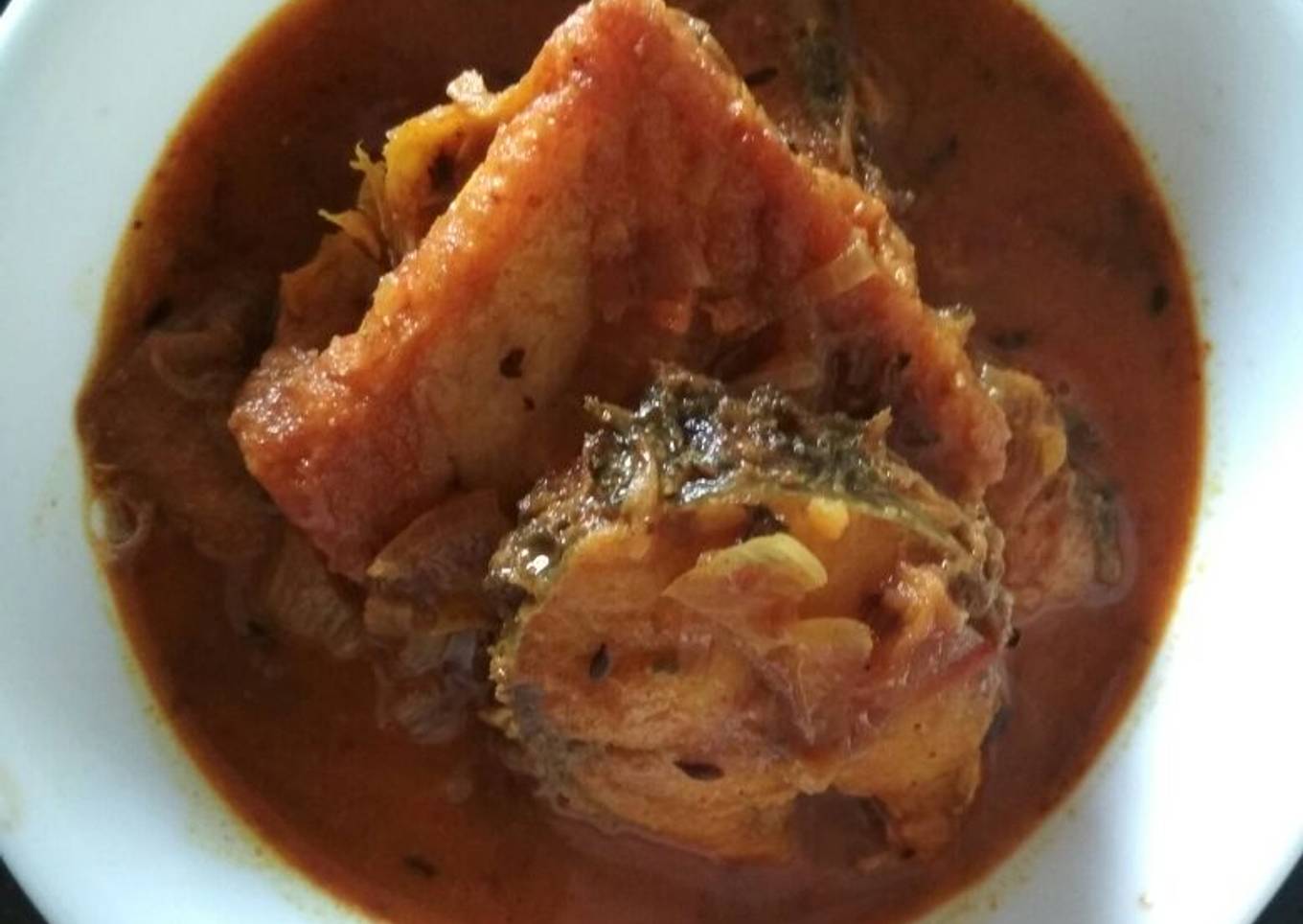 Rohu fish curry