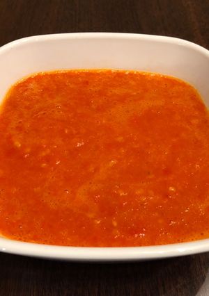 A picture of Easy Homemade Chili Sauce (Sambel cabe for bakso or mie ayam).