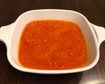 Fresh, Prepare Recipe Easy Homemade Chili Sauce Sambel cabe for bakso or mie ayam Very Delicious