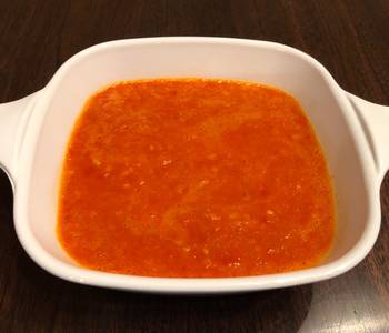 Fresh, Serving Recipe Easy Homemade Chili Sauce Sambel cabe for bakso or mie ayam Home Style