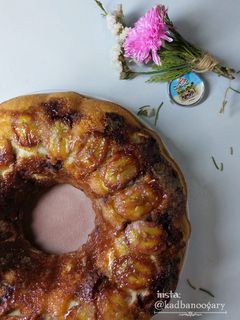 عکسی از دستور کیک برگردان موز 🍌 (کیک آپساید داون موز)