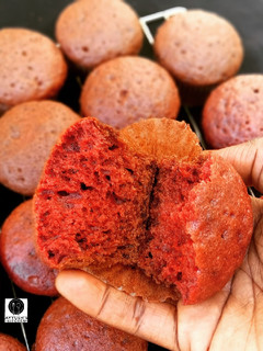 Red velvet cupcake I ainihin hoton girkin