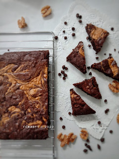 Foto resep Peanut Butter Brownies (Gluten-free)