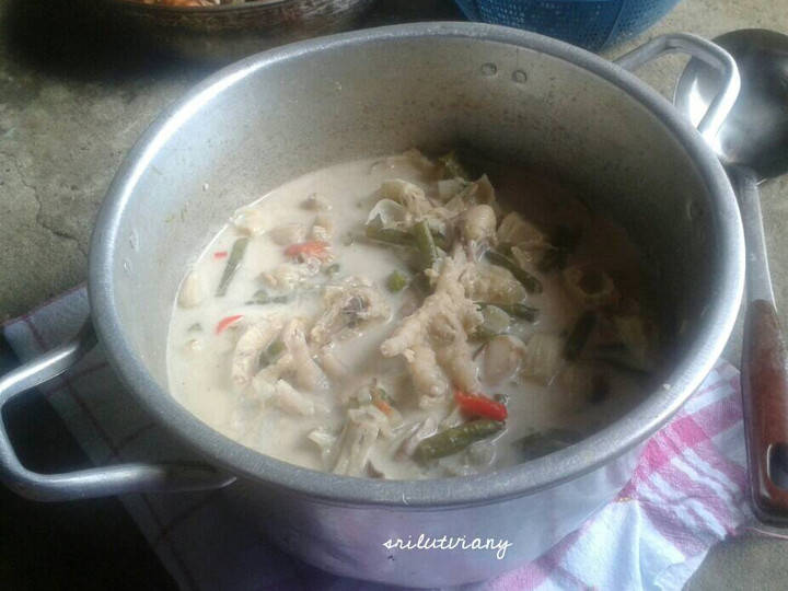 Bagaimana Menyiapkan Lodeh kluwih ceker masak byos Anti Gagal