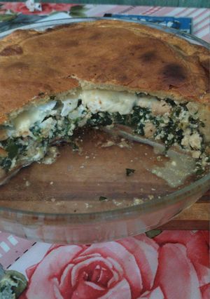 Una foto de Tarta de pollo y verduras