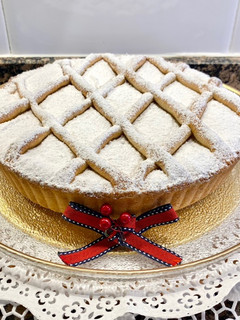 Una foto de Pastel de almendra con dulce de boniato