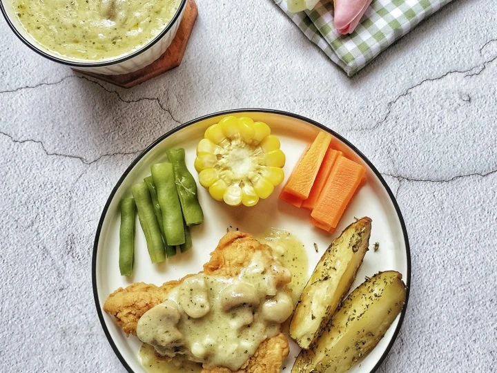 Cara Mudah Membikin Resep Chicken Steak Sauce Mushroom yang Bikin Ngiler Anti Ribet, Bikin Ngiler