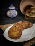 أقراص البطاطا بالأرز المطبوخ