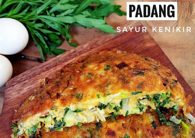 Resep Telor Dadar Padang Sayur Kenikir yang Enak