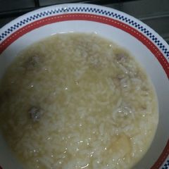 A picture of Mince pork porridge.