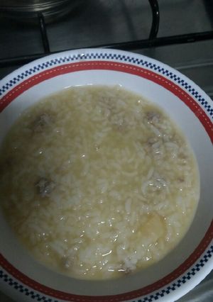 A picture of Mince pork porridge.