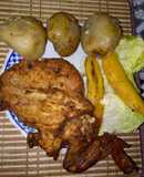 Chuleta de pollo dorado