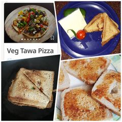 A picture of Vega pan tawa bread pizza.