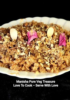 A picture of Broken Wheat Fada Lapsi Gujarati Sweets.