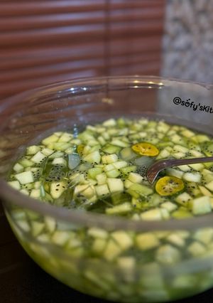 Foto resep Es Kuwut Melon Nata de Coco