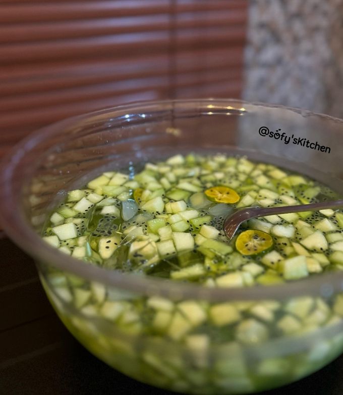 Foto resep Es Kuwut Melon Nata de Coco