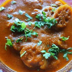 A picture of कमळकाकडीची भाजी.