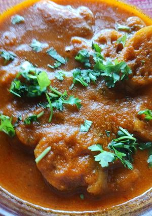 A picture of कमळकाकडीची भाजी.