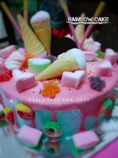 Foto resep Rainbow Cake(Base Cake Ultah)