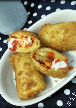 Foto resep Risole sosis mayo saus bolognese