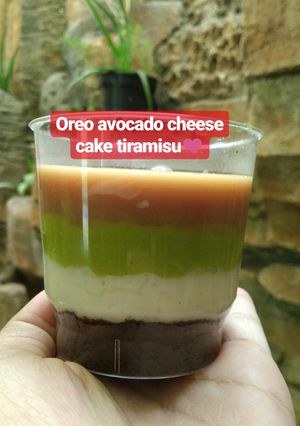 Foto resep Oreo avocado cheese cake tiramisu