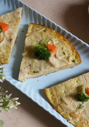 Foto resep Broccoli Noodle Pizza