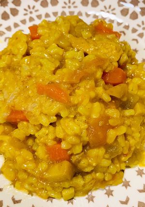 A picture of Veggie Curry Fried Rice.