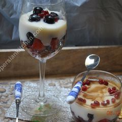 A picture of Fruity Rice Pudding  فرنی میوه ای.