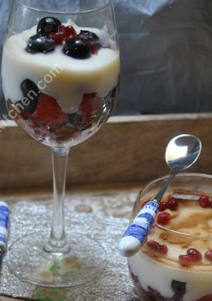 A picture of Fruity Rice Pudding  فرنی میوه ای.