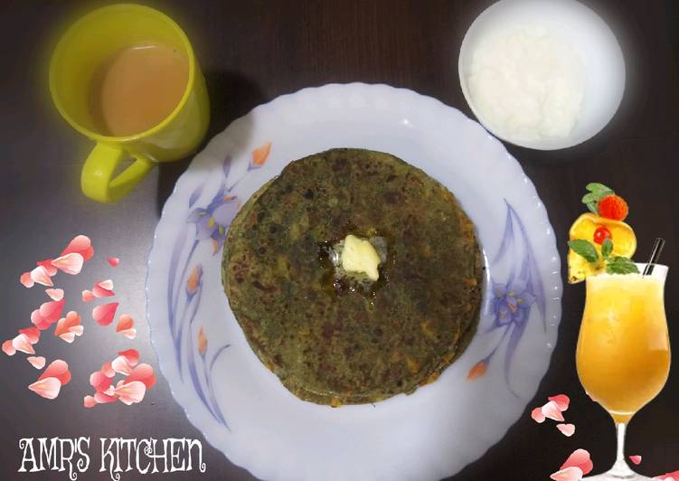 Aloo palak paratha