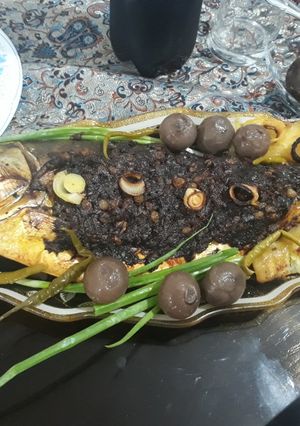 عکسی از دستور ماهی شکم پر