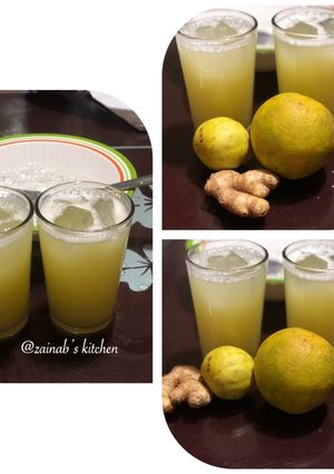 A picture of Orange ginger drink🍋🍊.