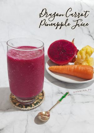 Foto resep Dragon Carrot Pineapple Juice