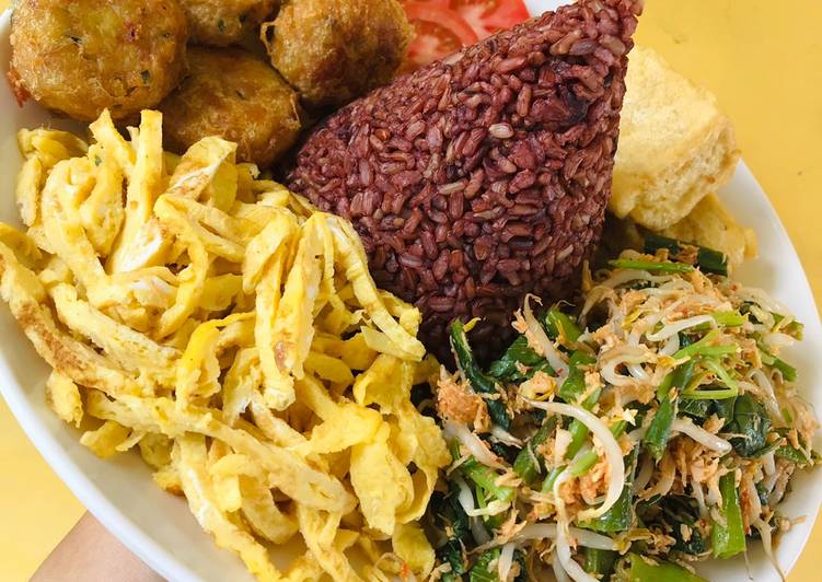 Resep Tumpeng Mini Nasi Merah for Cookpad Indonesia Anniversary Jadi, Bisa Manjain Lidah