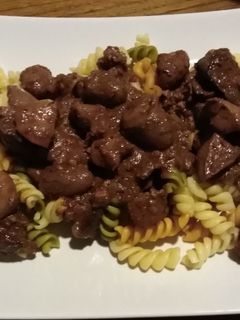 Csirkemáj pörkölt recept fotója
