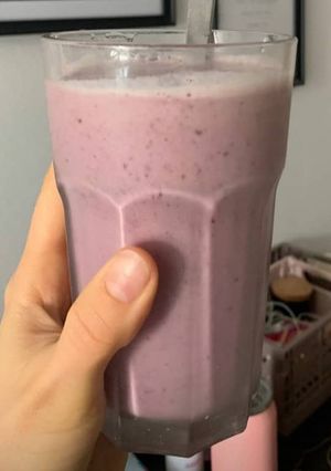 Foto de Batido de Banana e Amora