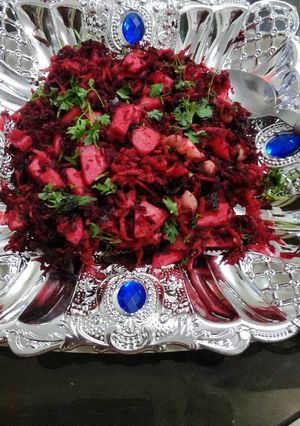 A picture of Healthy Apple Beetroot Dates Salad.