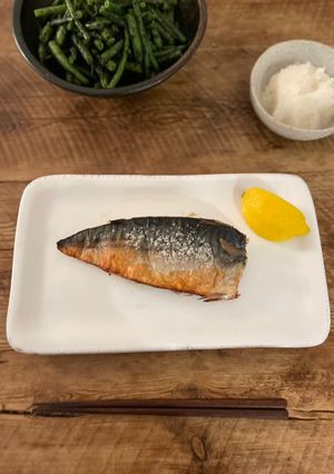 A picture of 🐟 Grilled mackerel - Shio Saba Japanese style.