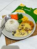 Steak Tempe Mushroom Sauce