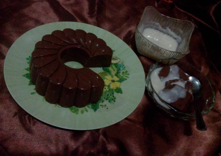 Puding Coklat Vla Keju