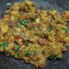 A picture of Aaloo bhurji.