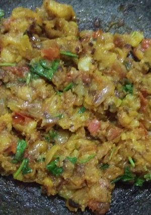 A picture of Aaloo bhurji.