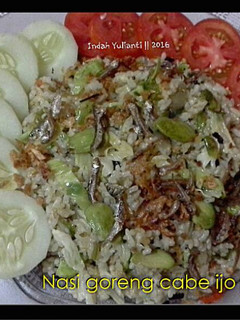 Foto resep Nasi goreng cabe ijo pete teri